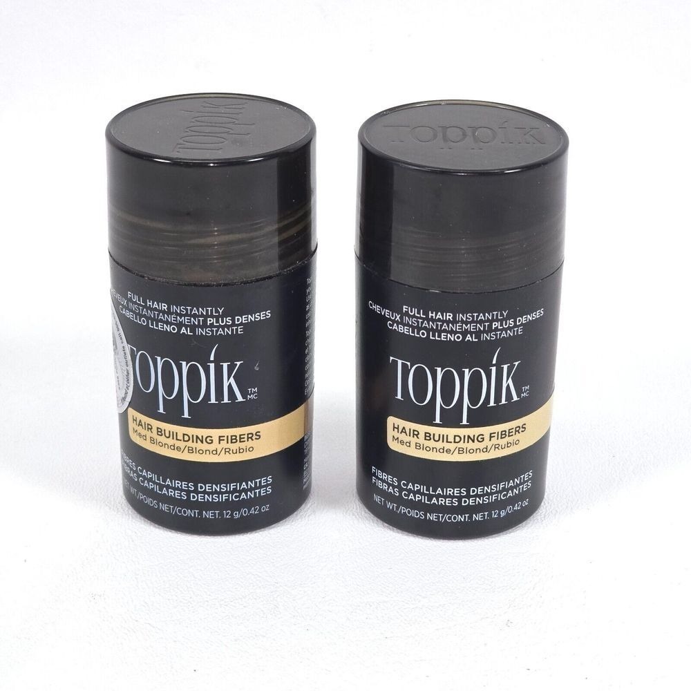 2x Toppik Hair Building Fibers Medium Blonde 0.42 oz Thickening Fibers Deadstock